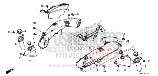 CONDUITE D'ADMISSION AIR CBR1000S1J de 2018